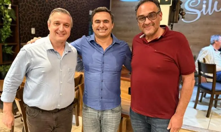 Duzão Leme e deputado federal Mauricio Neves se reúnem com o prefeito Marcio Zanetti e fortalecem articulação política regional